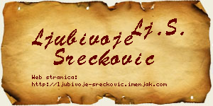 Ljubivoje Srećković vizit kartica